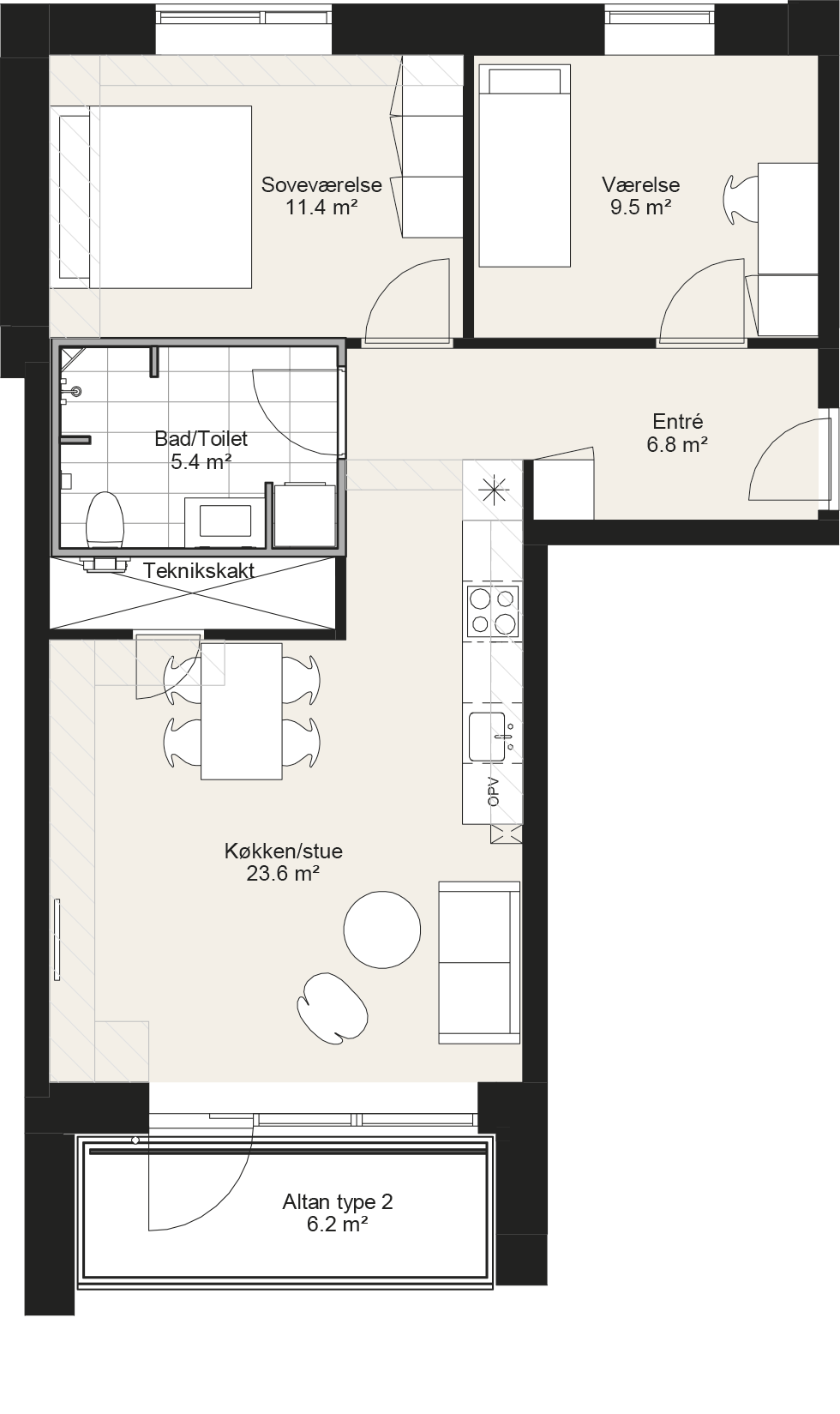 3-room apartment in Slagelse image 4