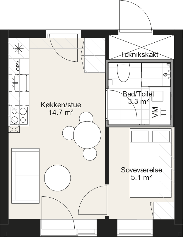 2-room apartment in Slagelse image 5
